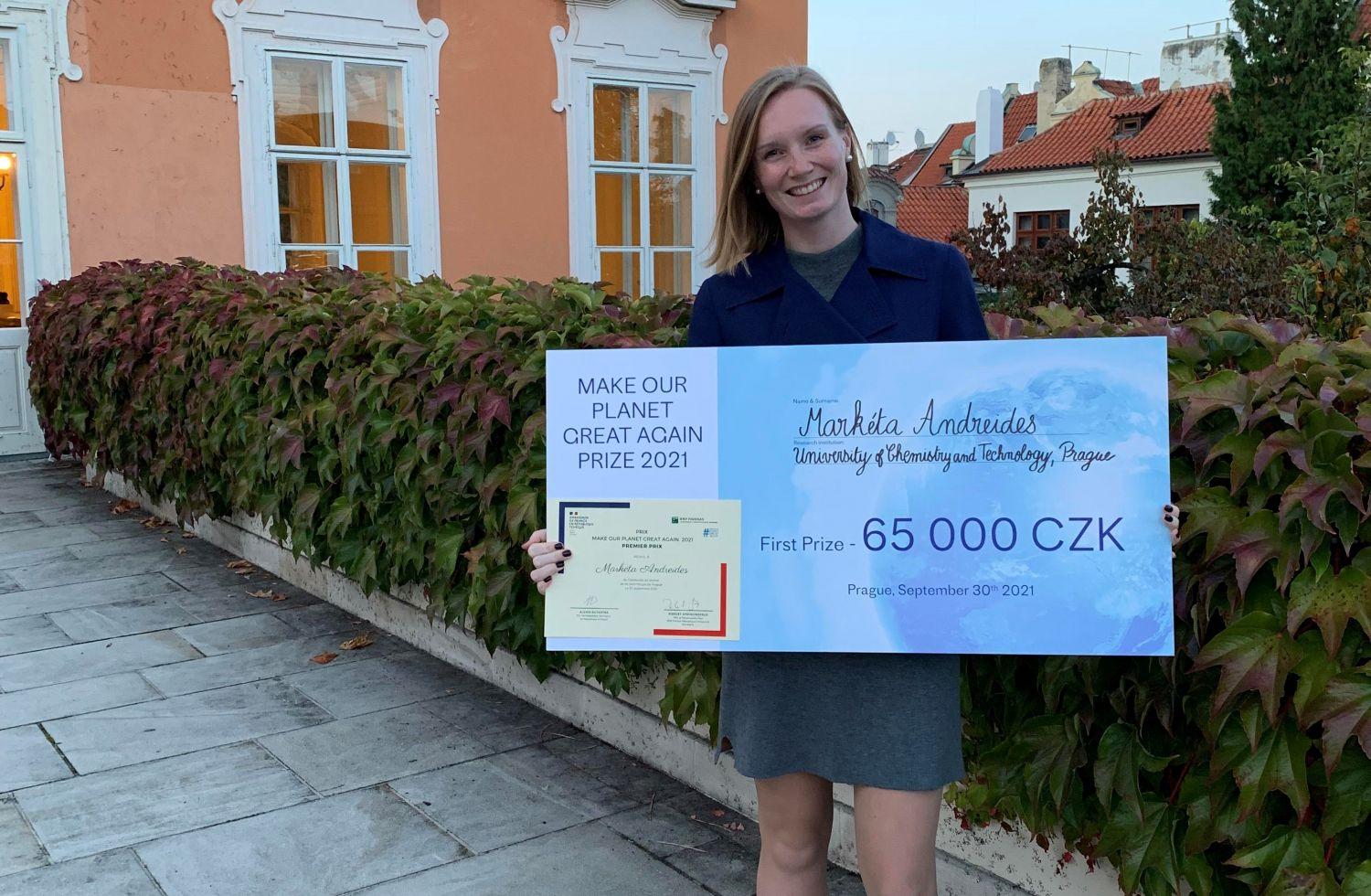 1. místo v soutěži "Make our planet great again" pro Markétu Andreides